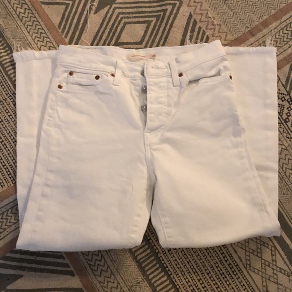 Levi Wedgie Straight leg white jeans - Picture 5 of 9